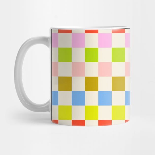 Groovy Retro Checkered Pattern by Trippycollage